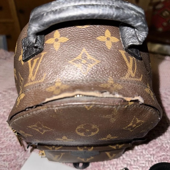 Authentic Louis Vuitton monogram Palm Springs mini backpack crossbody bag tote - Picture 6 of 16
